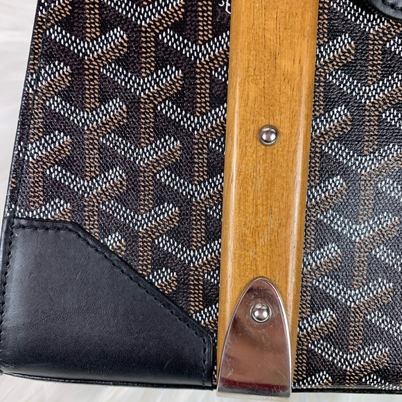 Goyard Saigon MM Black Coated Canvas Satchel - Picture 6 of 16